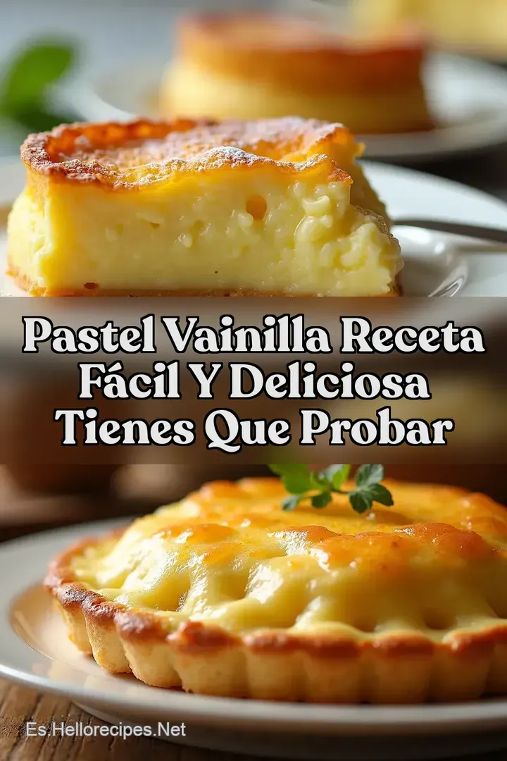 Pastel Vainilla Receta F&aacute;cil y Deliciosa Tienes Que Probar