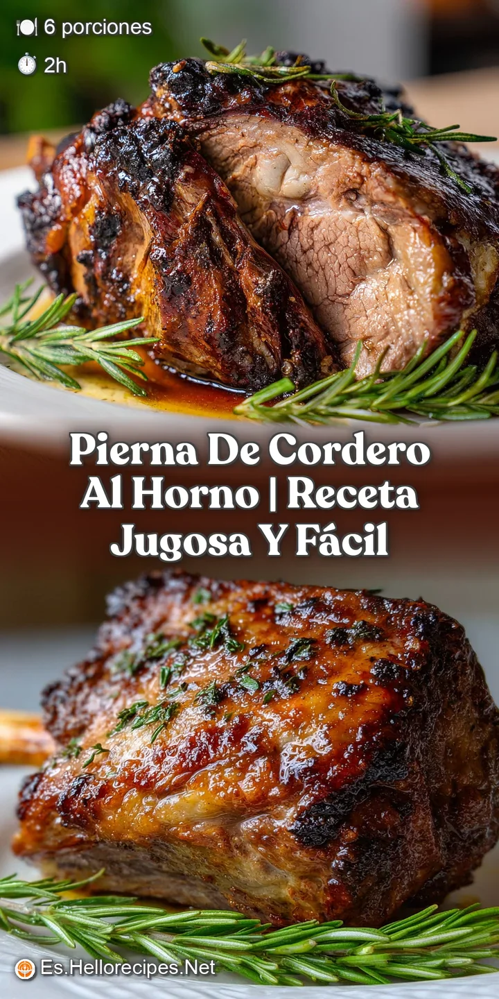 Close-up of succulent roasted lamb, showing the crispy exterior and tender interior. Potatoes are golden, herbs are fragra...