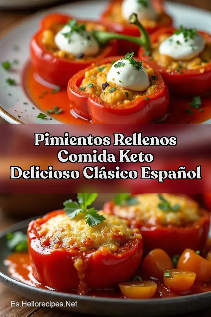Pimientos Rellenos Comida Keto Delicioso Cl&aacute;sico Espa&ntilde;ol