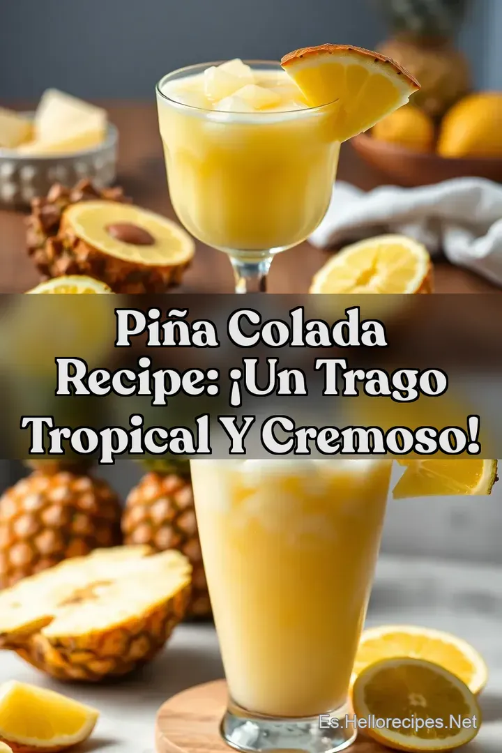 Pi&ntilde;a Colada Recipe: &iexcl;Un Trago Tropical y Cremoso!