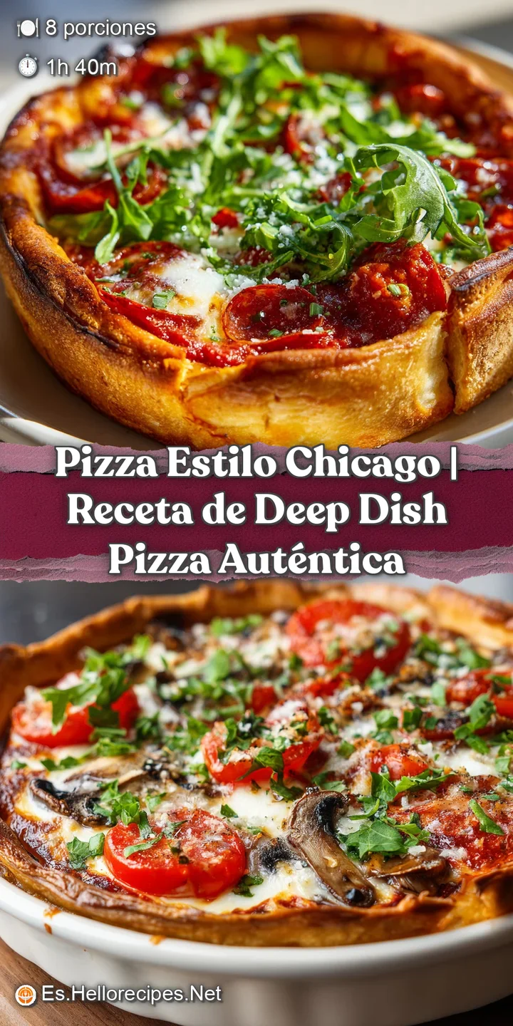 Molten cheese pulls from a thick slice of deep-dish pizza, revealing a rustic tomato sauce.