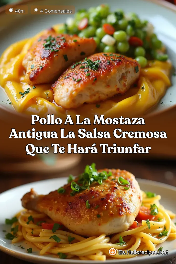 Pollo a la Mostaza Antigua La Salsa Cremosa que te Har&aacute; Triunfar