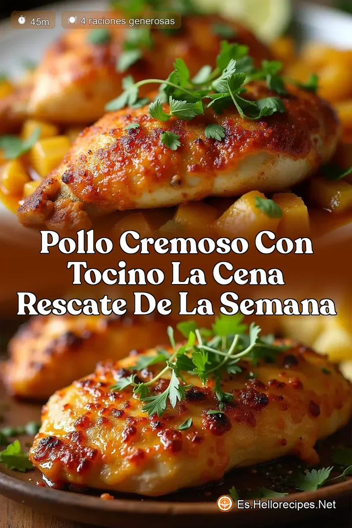 Pollo Cremoso con Tocino La Cena Rescate de la Semana