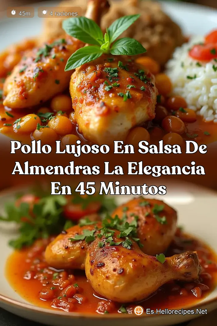 Pollo Lujoso en Salsa de Almendras La Elegancia en 45 Minutos