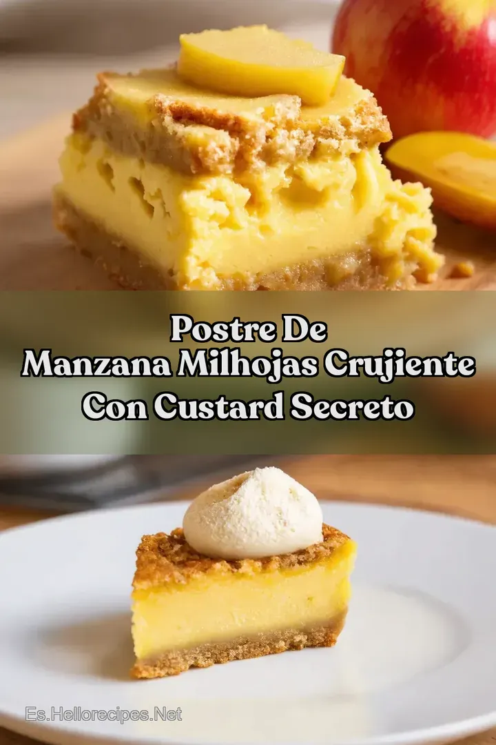 Postre De Manzana Milhojas Crujiente con Custard Secreto