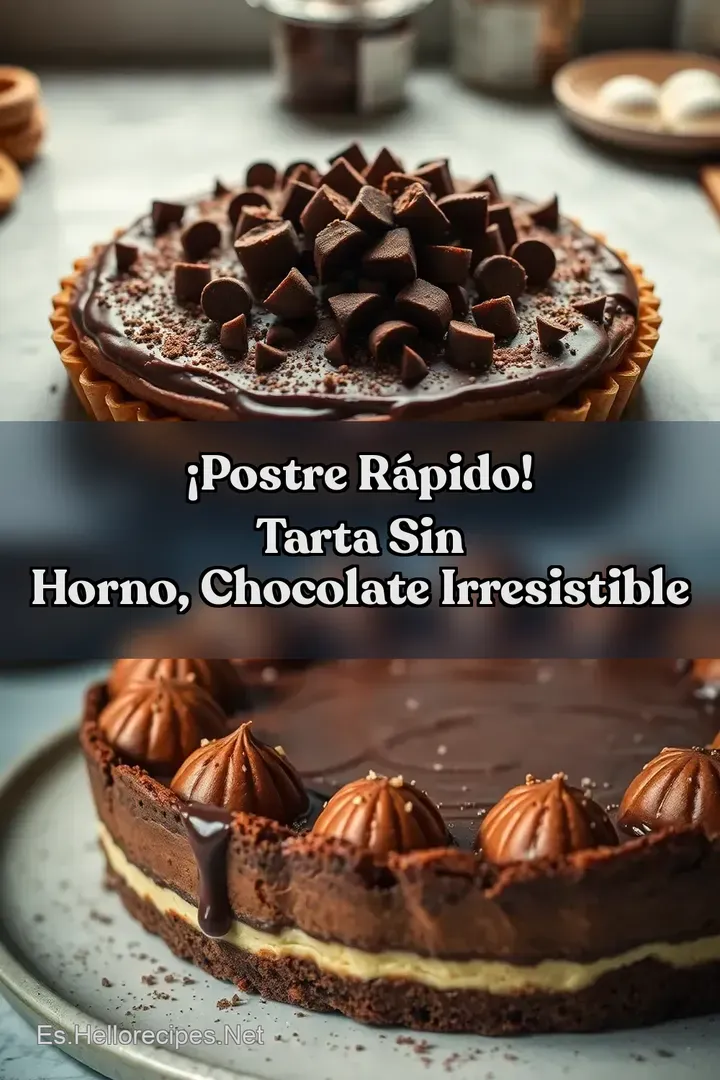 &iexcl;Postre R&aacute;pido! Tarta Sin Horno Chocolate Irresistible