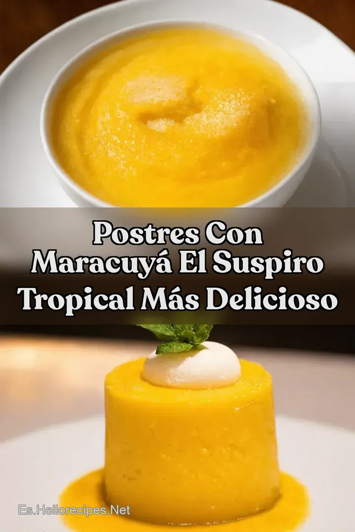 Postres con Maracuy&aacute; El Suspiro Tropical m&aacute;s Delicioso