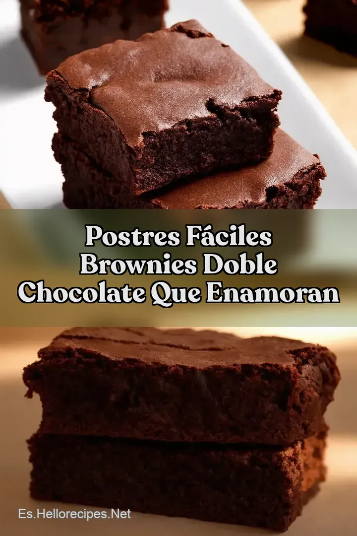 Postres F&aacute;ciles Brownies Doble Chocolate Que Enamoran