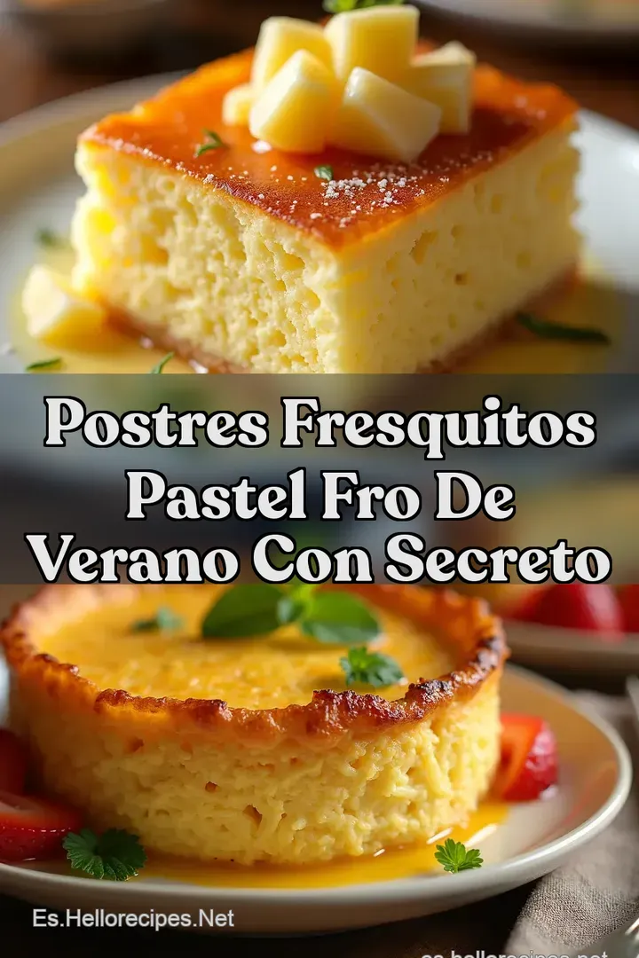 Postres fresquitos Pastel fro de verano con Secreto