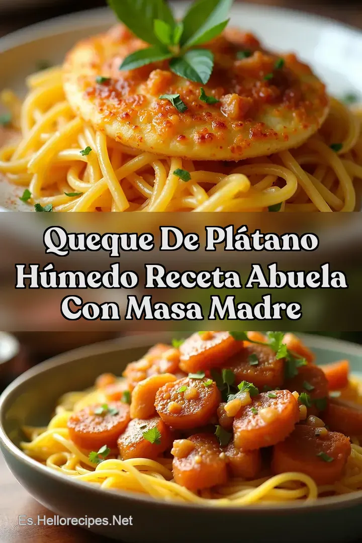 Queque de Pl&aacute;tano H&uacute;medo Receta Abuela con Masa Madre