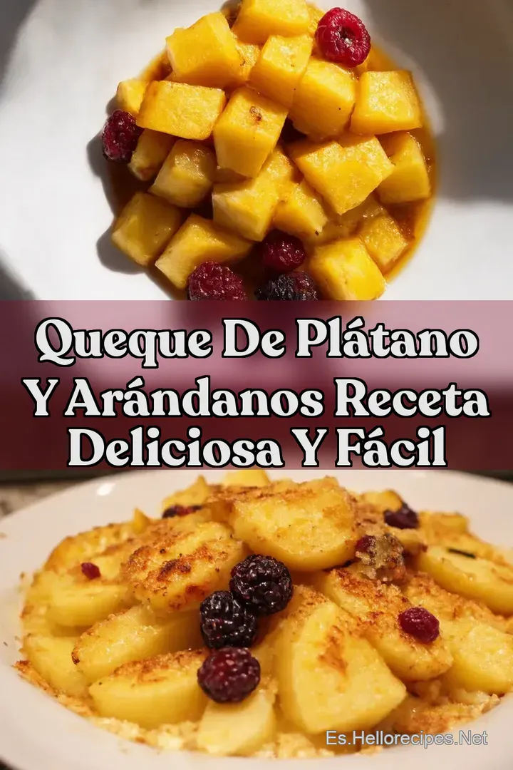 Queque de Pl&aacute;tano y Ar&aacute;ndanos Receta Deliciosa y F&aacute;cil