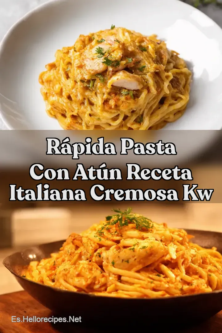 R&aacute;pida Pasta con At&uacute;n Receta Italiana Cremosa kw