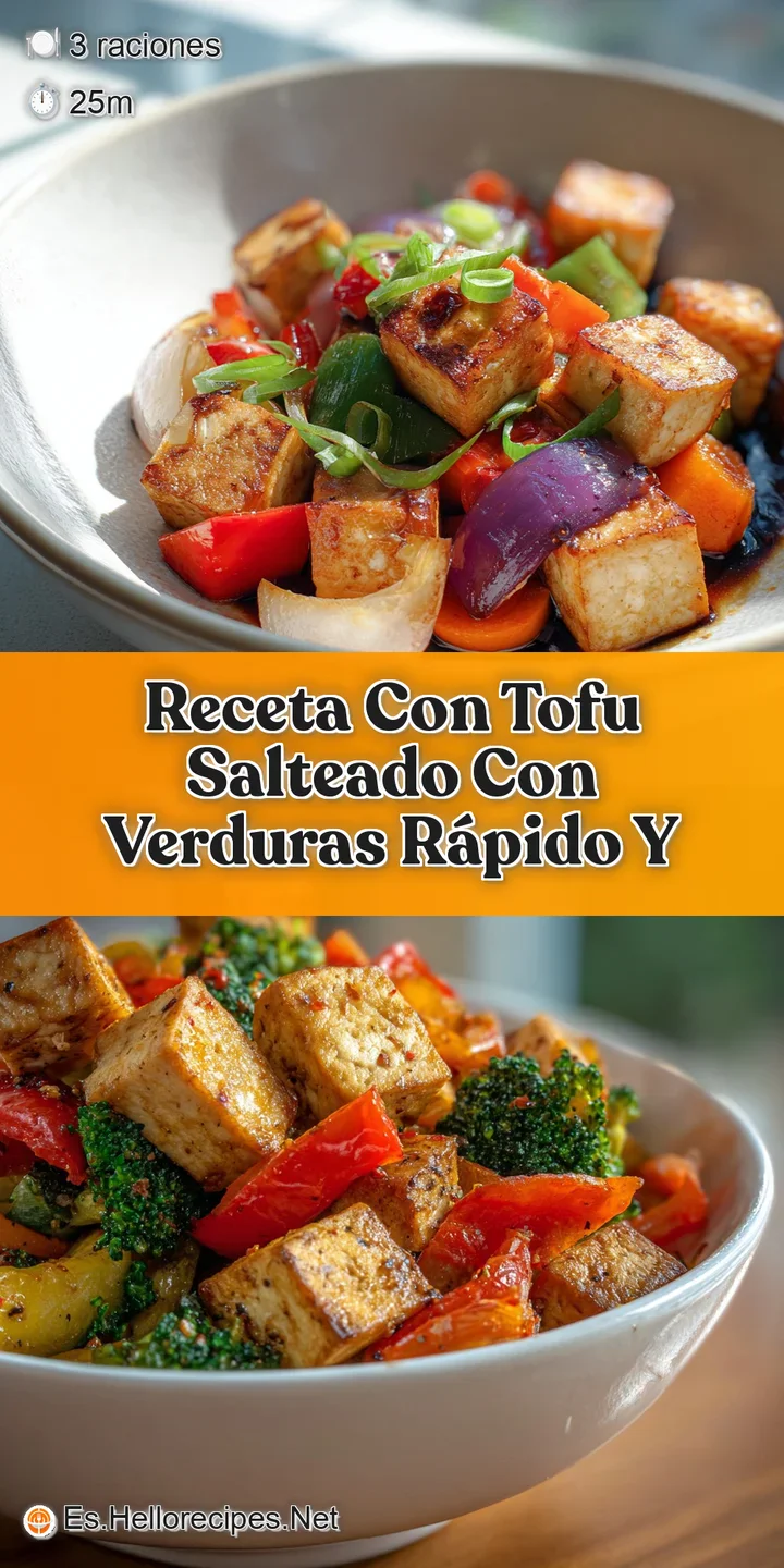 Close-up showcasing the glistening surface of the stir-fried tofu and vibrant green vegetables in a savory sauce.