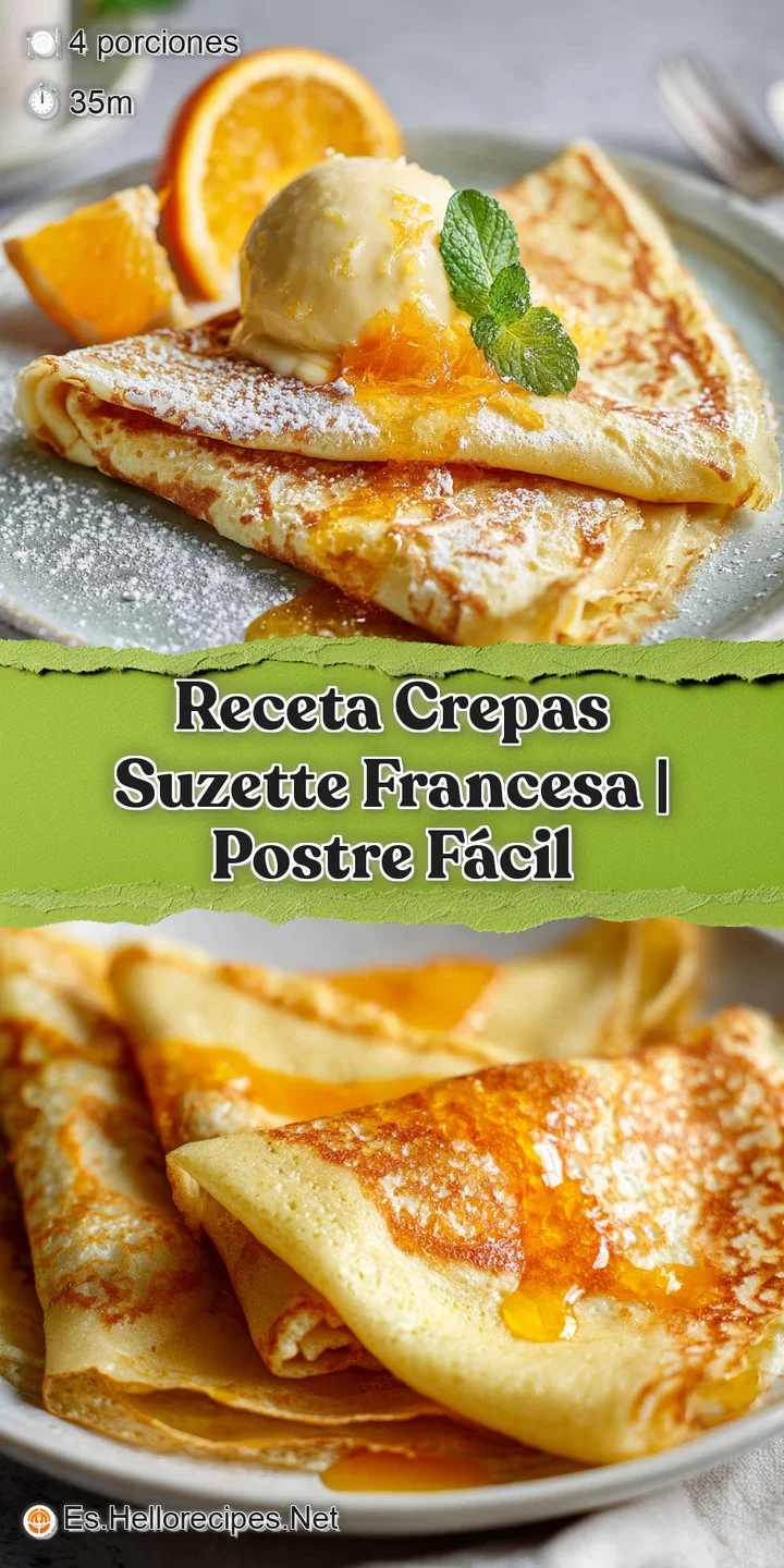 Close-up on a glistening crepe showcasing its delicate texture, bathed in a warm, buttery, citrusy sauce, ready to be enjo...