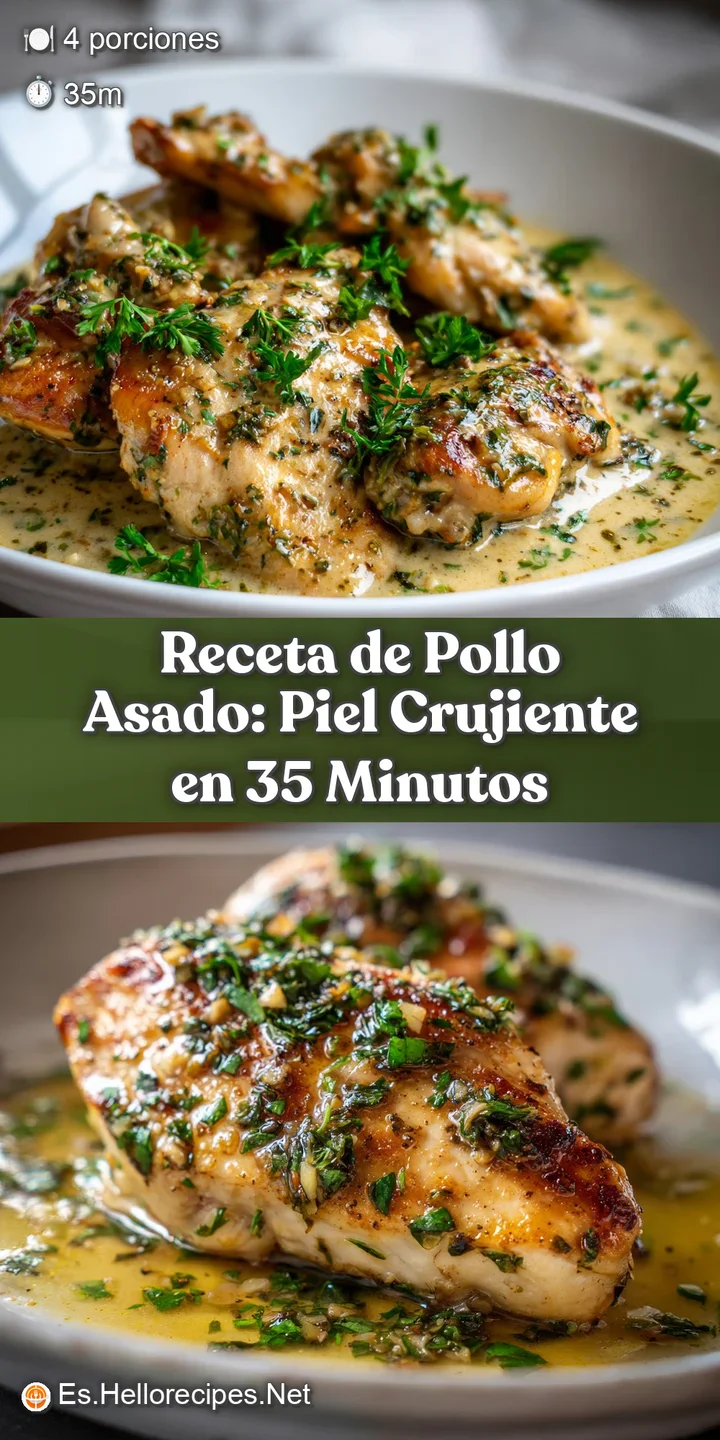 Close-up shot reveals the enticing texture of expertly crisped chicken skin, speckled with herbs, promising a juicy, flavo...