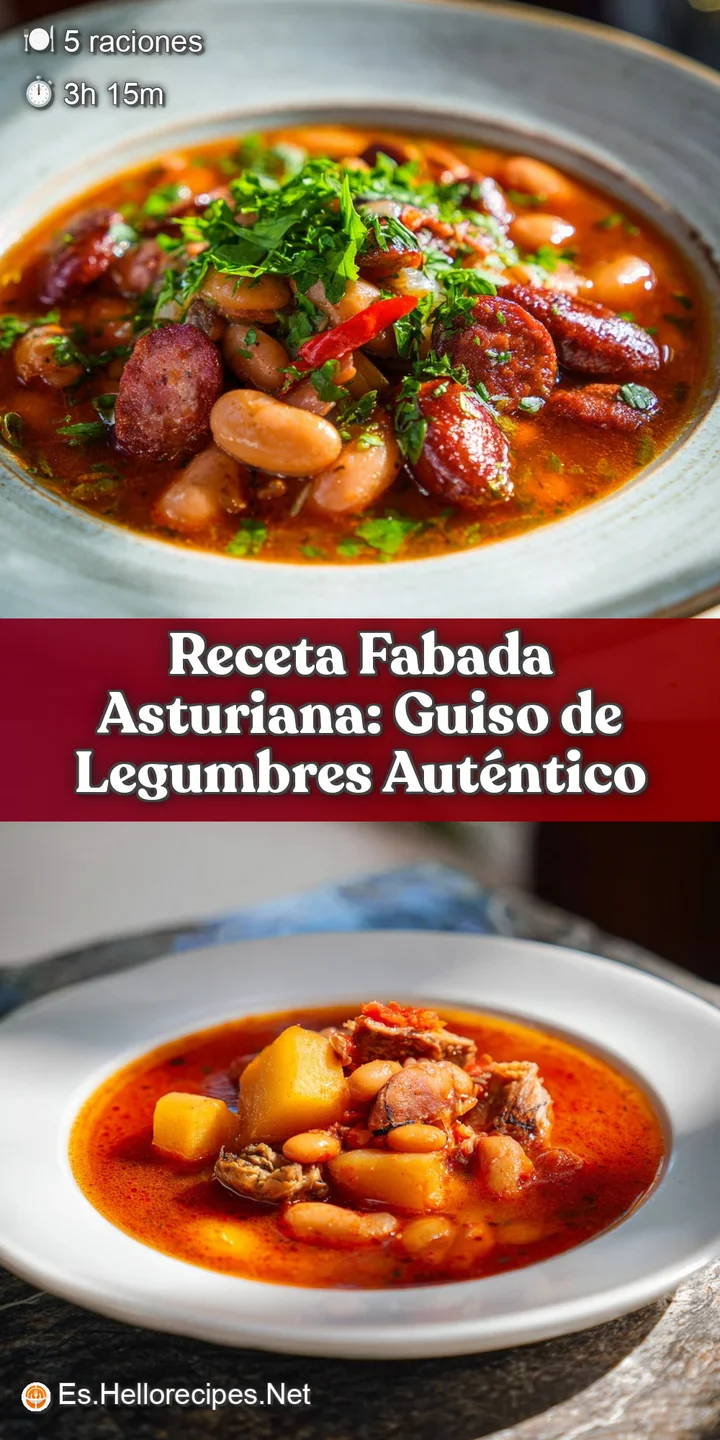 Close-up of simmered Fabada Asturiana; glistening pork, and plump fava beans with a deep, earthy aroma, inviting warmth.