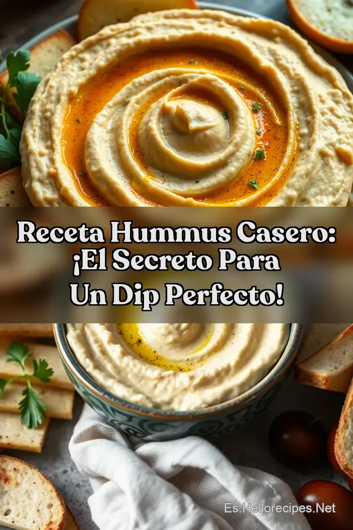 Receta Hummus Casero: &iexcl;El Secreto para un Dip Perfecto!