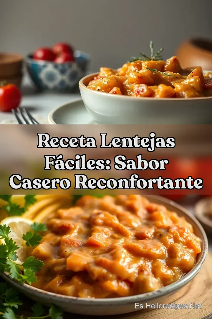 Receta Lentejas F&aacute;ciles: Sabor Casero Reconfortante