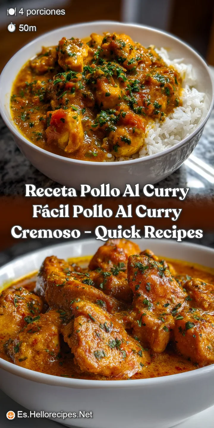 Receta Pollo Al Curry F&aacute;cil Pollo Al Curry Cremoso - Quick Recipes
