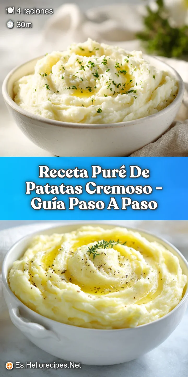 Close-up of creamy, whipped mashed potatoes, flecked with herbs and glistening with melted butter, an inviting, comforting...