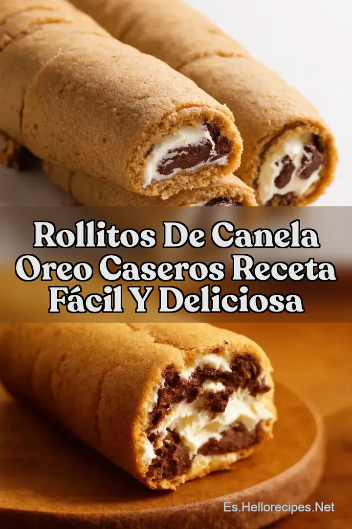 Rollitos de Canela Oreo Caseros Receta F&aacute;cil y Deliciosa