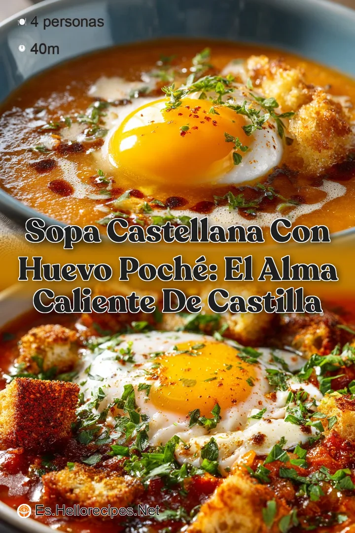 Sopa castellana con huevo poch&eacute;: El alma caliente de Castilla