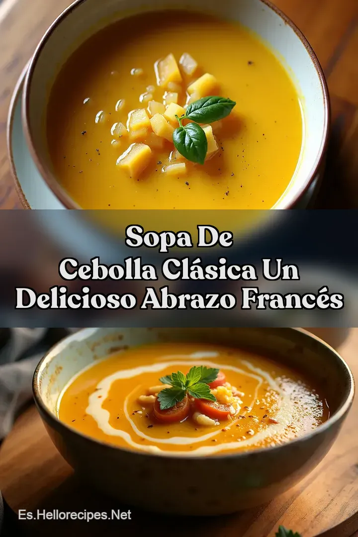 Sopa de Cebolla Cl&aacute;sica Un Delicioso Abrazo Franc&eacute;s