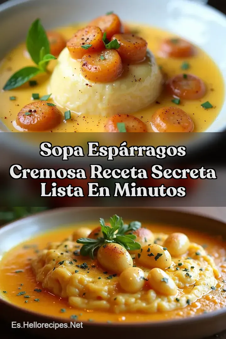 Sopa Esp&aacute;rragos Cremosa Receta Secreta Lista En Minutos