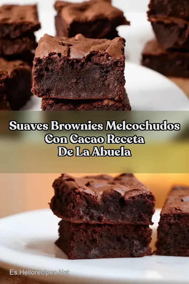 Suaves Brownies Melcochudos con Cacao Receta de la Abuela