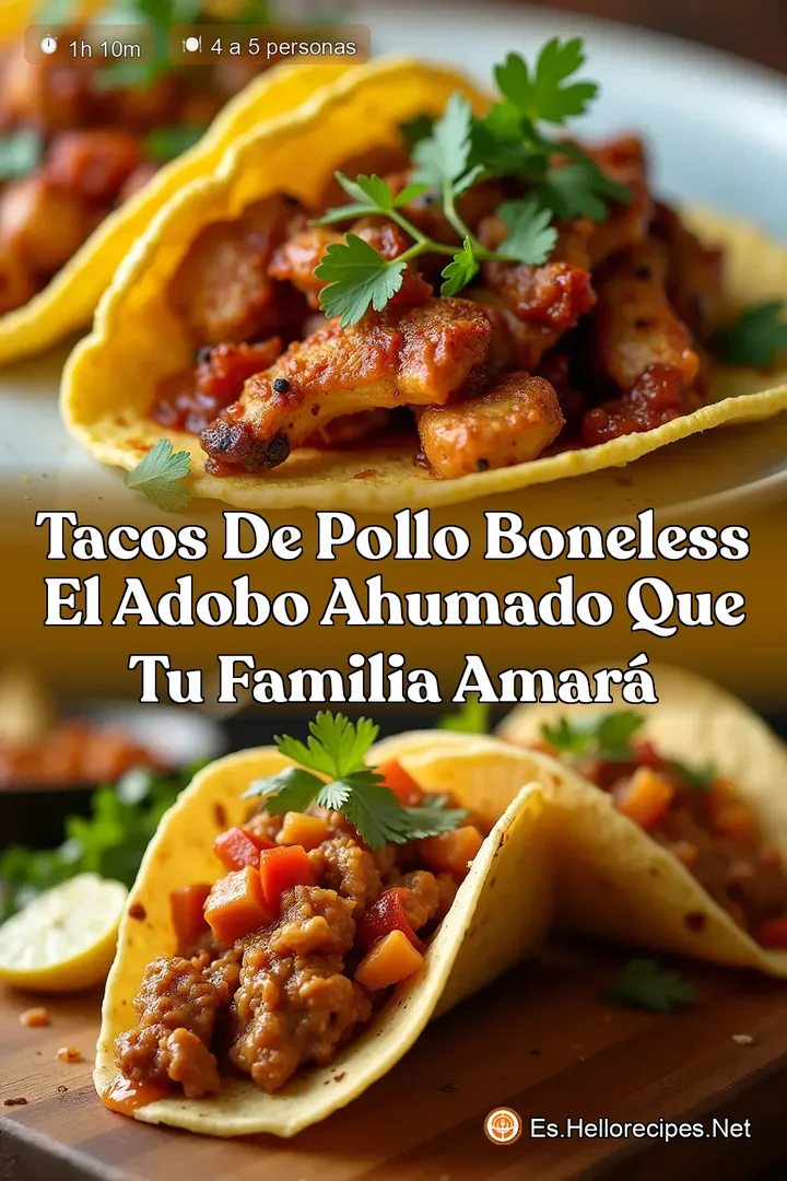 Tacos de Pollo Boneless El Adobo Ahumado que tu Familia Amar&aacute;