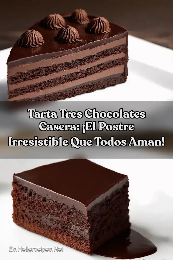 Tarta Tres Chocolates Casera: &iexcl;El Postre Irresistible Que Todos Aman!