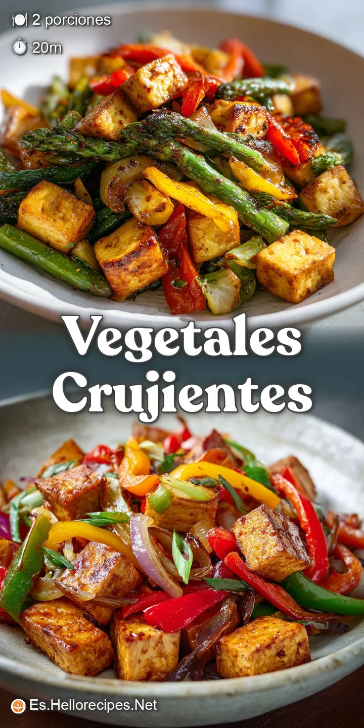 Close-up shows glossy stir-fried tofu and vegetables. Bell peppers, onions, and tender tofu, full of savory flavor.