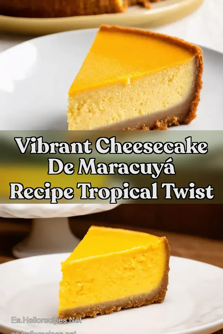 Vibrant Cheesecake de Maracuy&aacute; Recipe Tropical Twist