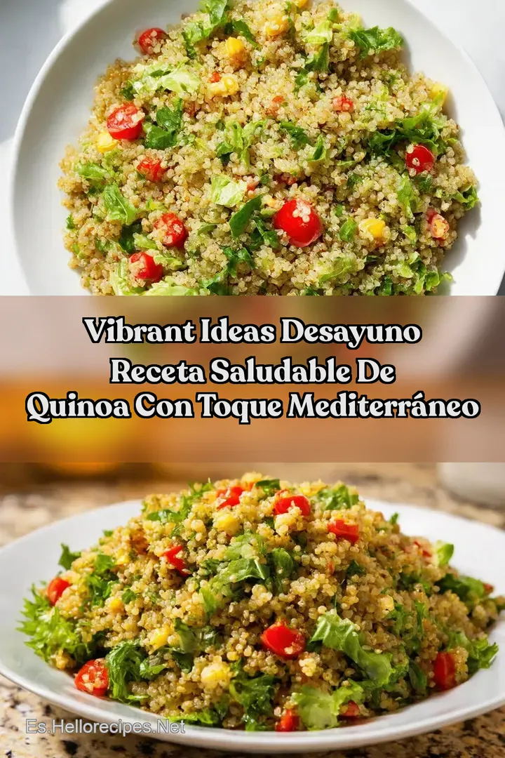 Vibrant Ideas Desayuno Receta Saludable de Quinoa con Toque Mediterr&aacute;neo