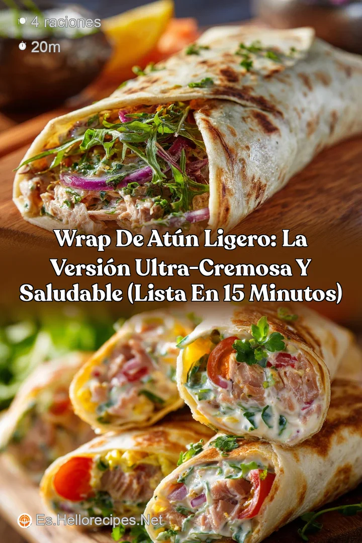 Wrap de At&uacute;n Ligero: La versi&oacute;n ultra-cremosa y saludable (lista en 15 minutos)