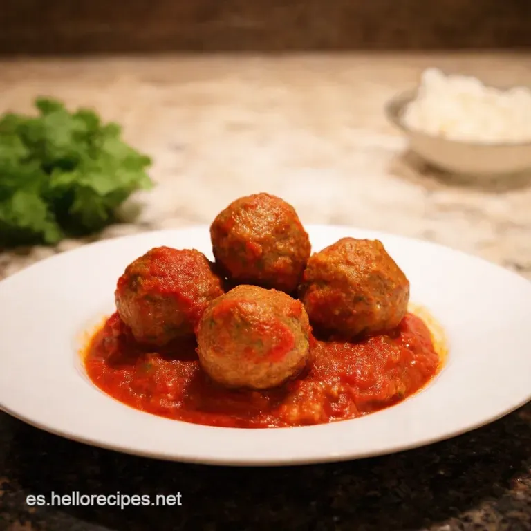 Alb&oacute;ndigas En Salsa De La Abuela presentation
