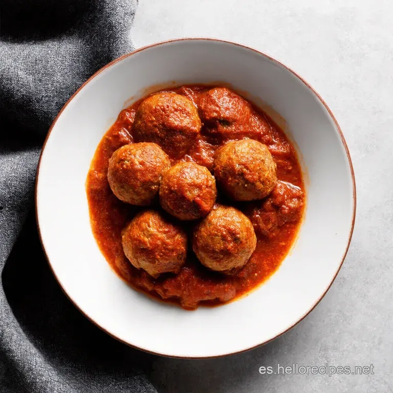 Alb&oacute;ndigas en Salsa de Tomate a la Espa&ntilde;ola