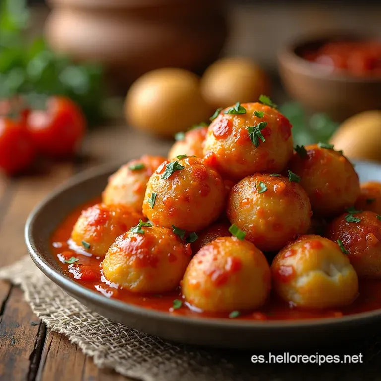 Alb&oacute;ndigas En Salsa De Tomate Caseras presentation