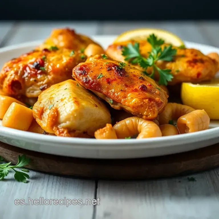 Alitas De Pollo Al Horno Crujientes Con Sabor a Fiesta presentation