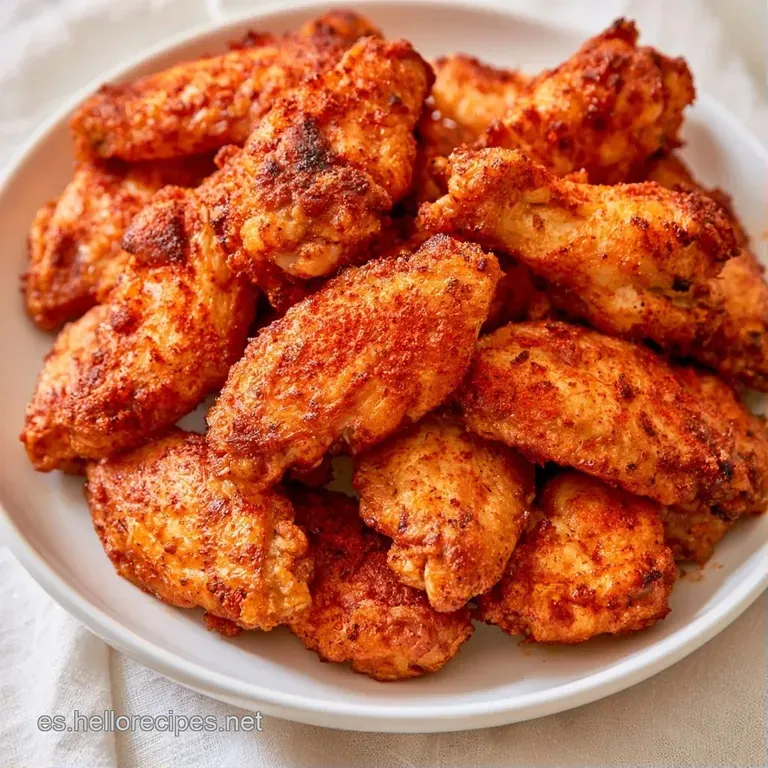 Piezas de pollo fritas con piel brillante y tostada, servidas sobre madera rústica con rodajas de limón amarillo.