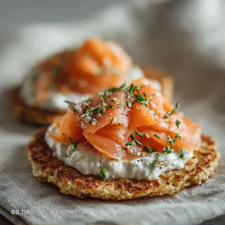 Montaje minimalista de rollitos de salm&oacute;n brillante y sedoso sobre una fuente blanca, con gotas de salsa y hierbas finas.