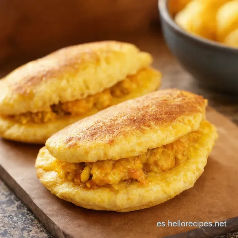 Arepas De Papa Rellenas De Queso presentation