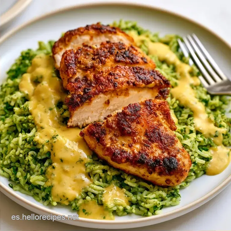 Arroz con Pollo Peruano con Huancaína