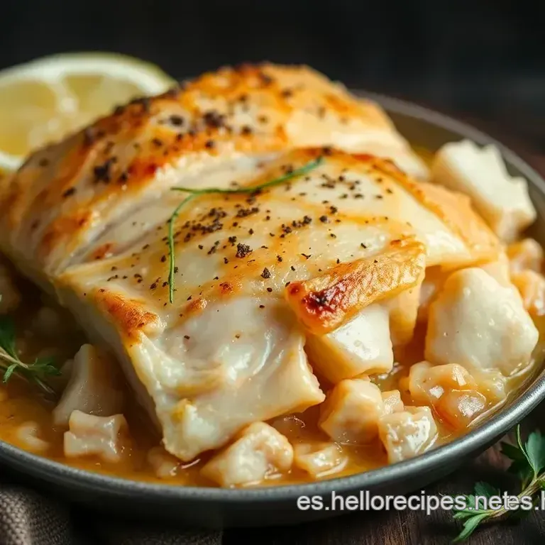 Bacalao al Horno a la Espa&ntilde;ola con Patatas y Pimientos