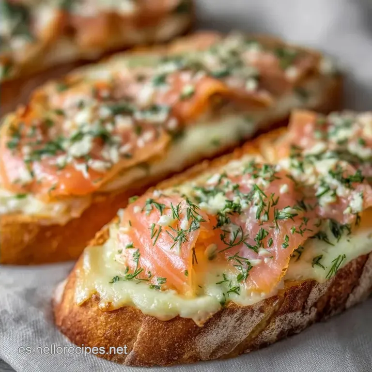 Bocadillo de Salm&oacute;n y Queso Crema: Gourmet y Crujiente