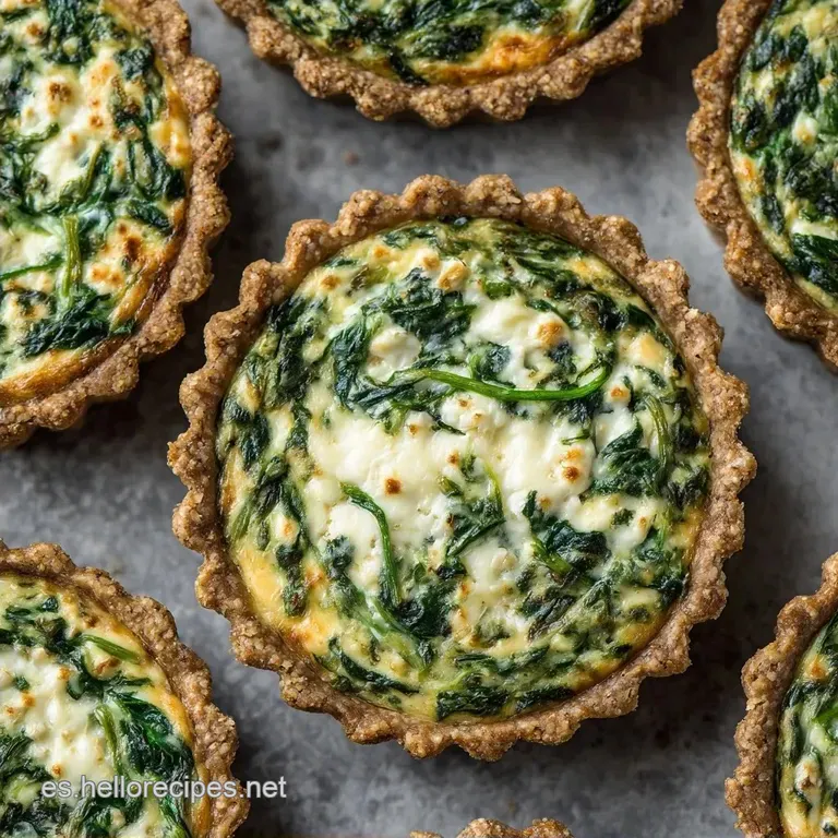 Mini Quiches de Espinaca y Ricotta: Versi&oacute;n Ligera