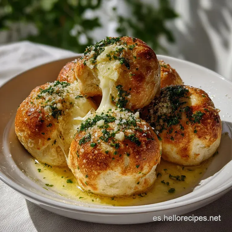 Bombas De Queso Con Mantequilla De Ajo: Fritas Y Arom&aacute;ticas