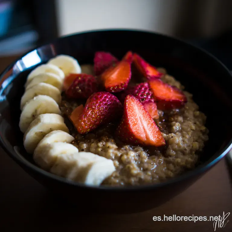 Bowl De Avena Horneada Con Frutos Rojos presentation