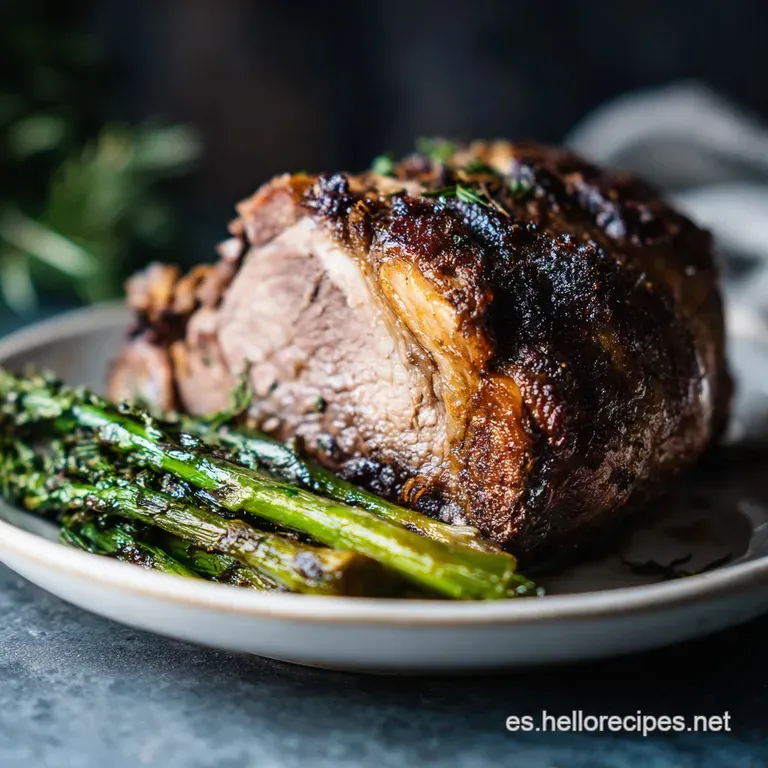 Tender roasted kid with crispy potatoes, artfully plated and garnished with fresh herbs. A gourmet, rustic presentation.