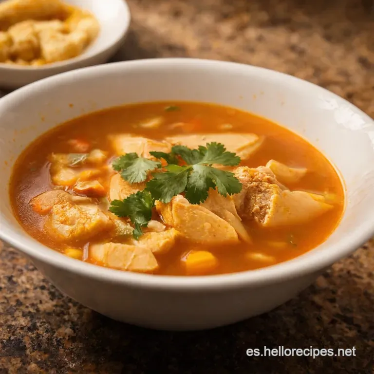 Caldo De Pollo De La Abuela Sabor Casero presentation
